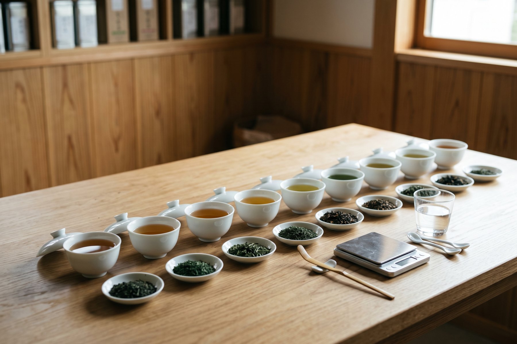 茶葉のテイスティング(撮影イメージ)